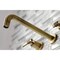 Kingston Brass Roman Tub Faucet, Antique Brass, Wall Mount KS8023ML - alternate 3